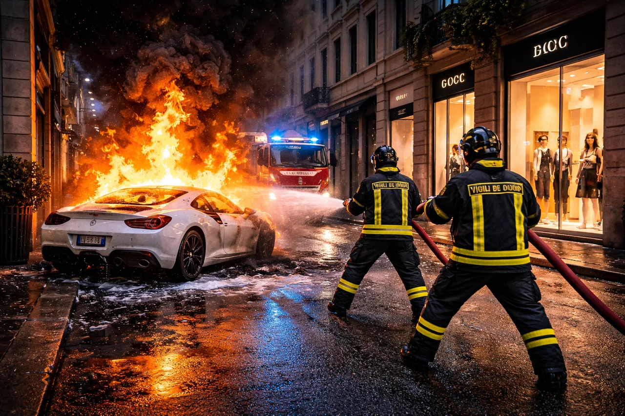 Auto in fiamme a Catanzaro: rogo vicino alla spiaggia